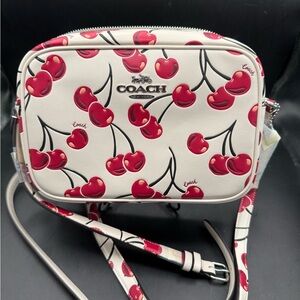 Coach Cherry Print Jamie - White and Red